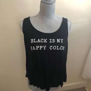 Tank top.   Black.   Size Medium